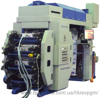 ФДР-600/8 - флексопечатная унивнрсальня 8-ми красочная машина с центральным печатным цилиндром