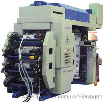 ФДР-600/8 8-ми фарбова флексодрукарська универсальна машина с центральним друкарським циліндром