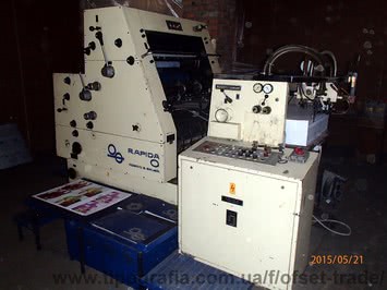 Продам офсетную 2-х красочную машину B2 формаа KBA Rapida 0 2/0 N
