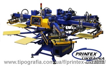 Автоматический трафаретный станок карусельного типа для печати по текстилю  HURRICANE &mdash; Printex Ukraina