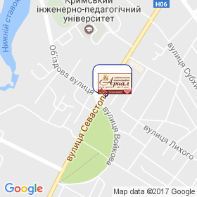 Аріал на мапі Аріал на мапі