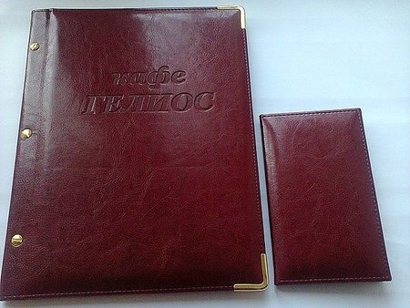 Папка меню с тиснением